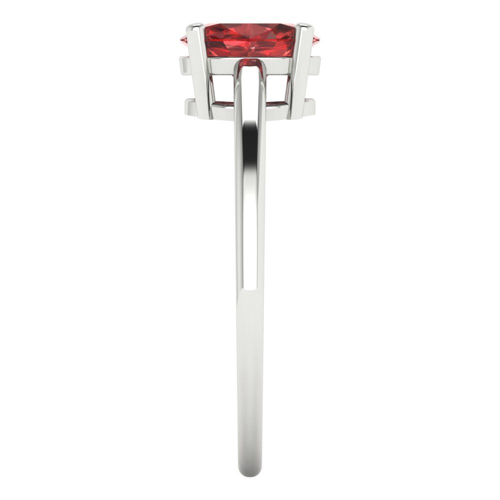 1 cttw Natural Garnet Solitaire  Engagement Ring - Solid Gold (Oval Cut,7x5mm)