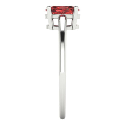 1 cttw Natural Garnet Solitaire  Engagement Ring - Solid Gold (Oval Cut,7x5mm)