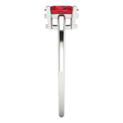 1 cttw Simulated Pink Tourmaline Solitaire  Engagement Ring - Solid Gold (Oval Cut,7x5mm)