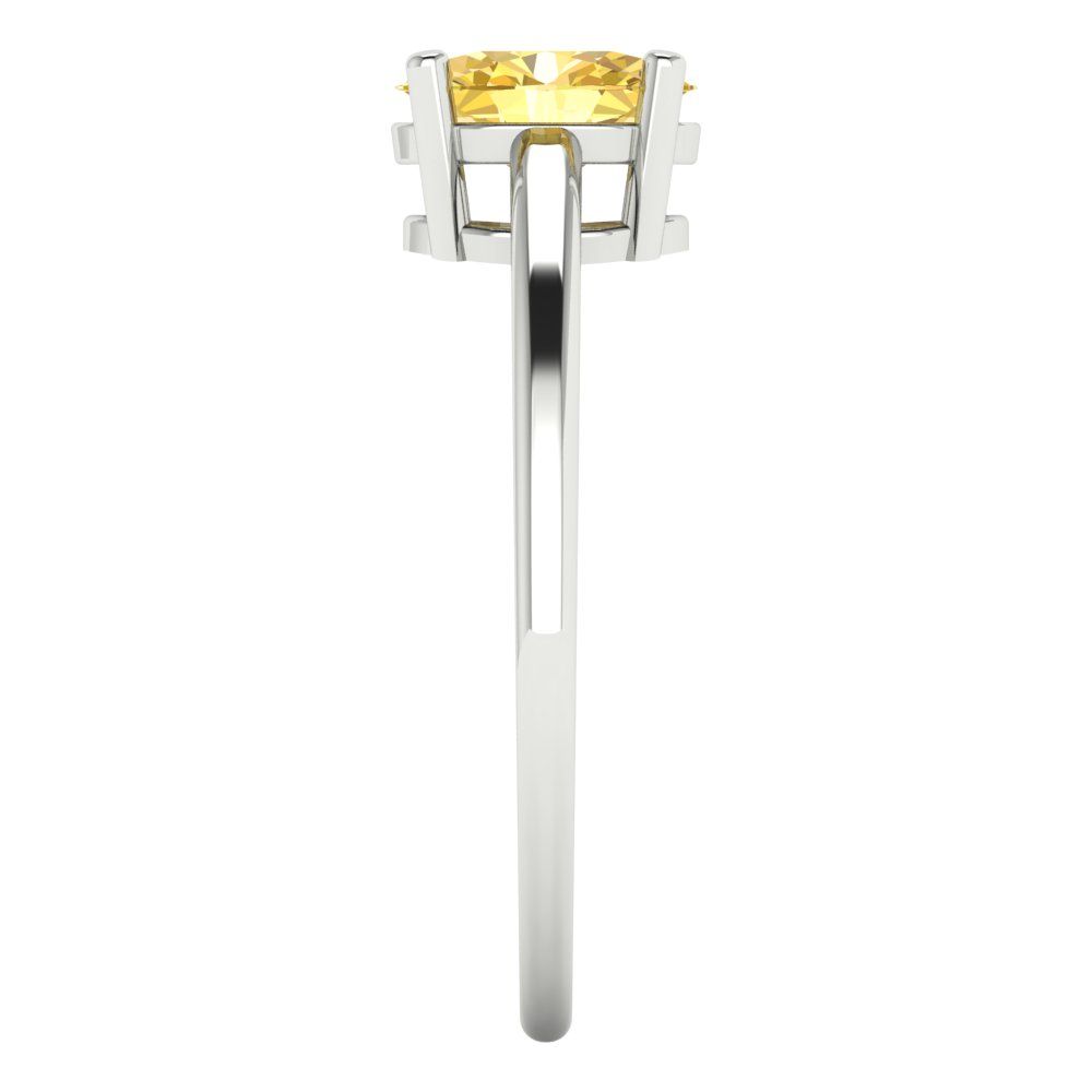 1 cttw Natural Citrine Solitaire  Engagement Ring - Solid Gold (Oval Cut,7x5mm)