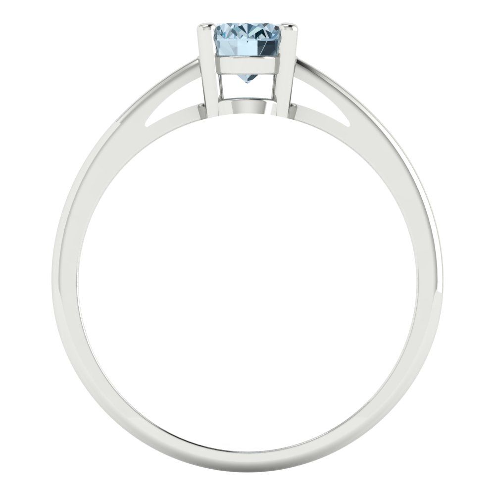 1 cttw Natural Swiss Blue Topaz Solitaire  Engagement Ring - Solid Gold (Oval Cut,7x5mm)