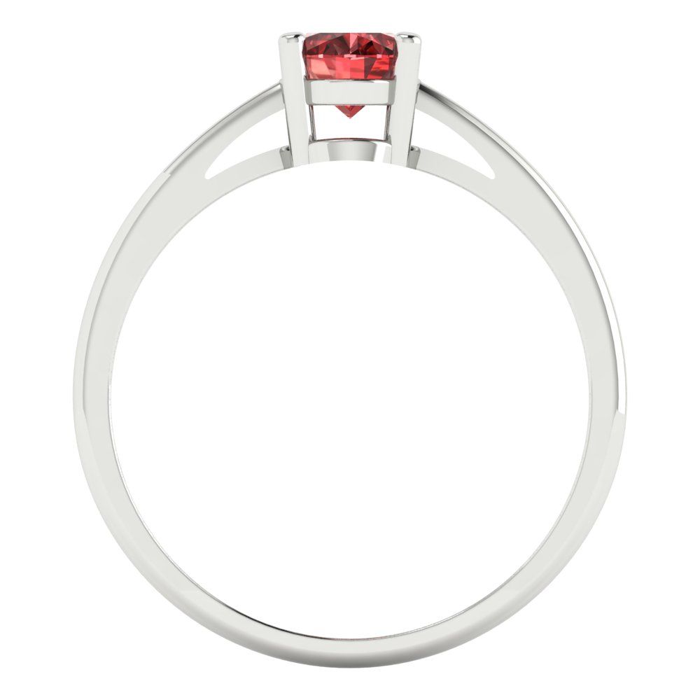 1 cttw Natural Garnet Solitaire  Engagement Ring - Solid Gold (Oval Cut,7x5mm)