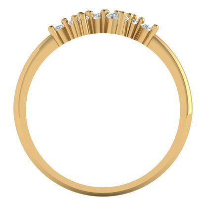 0.17 cttw Moissanite Round Cut Yellow Gold Eternity Wedding Band