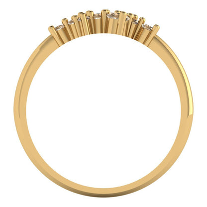 0.17 cttw Yellow Moissanite Round Cut Yellow Gold Eternity Wedding Band