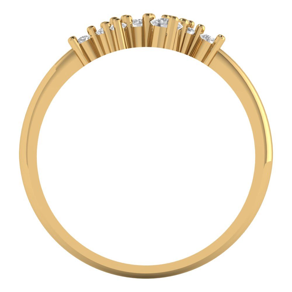 0.17 cttw White Sapphire Round Cut Yellow Gold Eternity Wedding Band