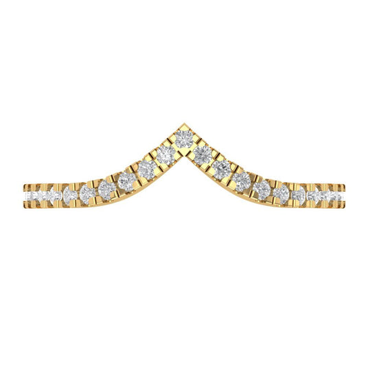 0.1725 cttw Moissanite Round Cut Yellow Gold Eternity Wedding Band