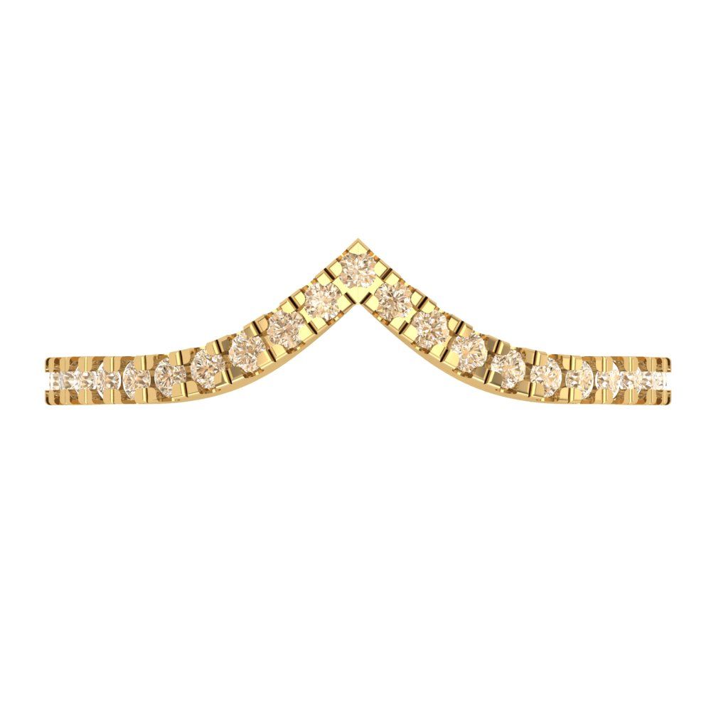 0.1725 cttw Natural Morganite Round Cut Yellow Gold Eternity Wedding Band