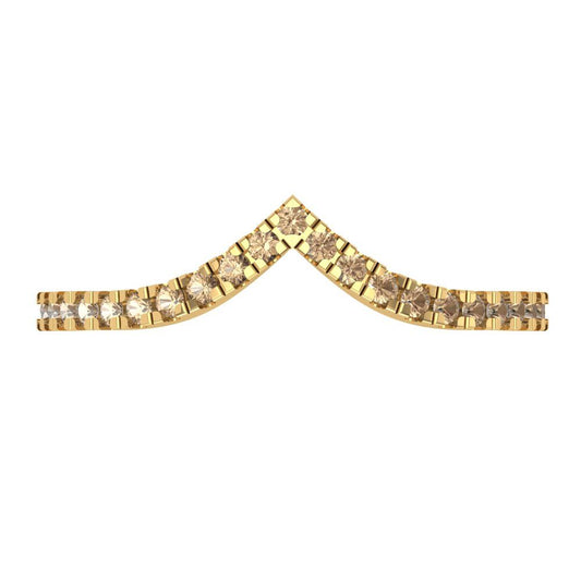 0.1725 cttw Yellow Moissanite Round Cut Yellow Gold Eternity Wedding Band