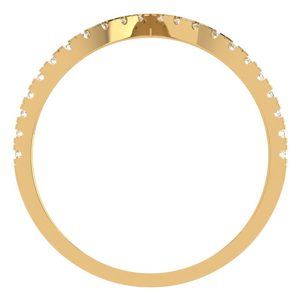 0.1725 cttw Natural Morganite Round Cut Yellow Gold Eternity Wedding Band