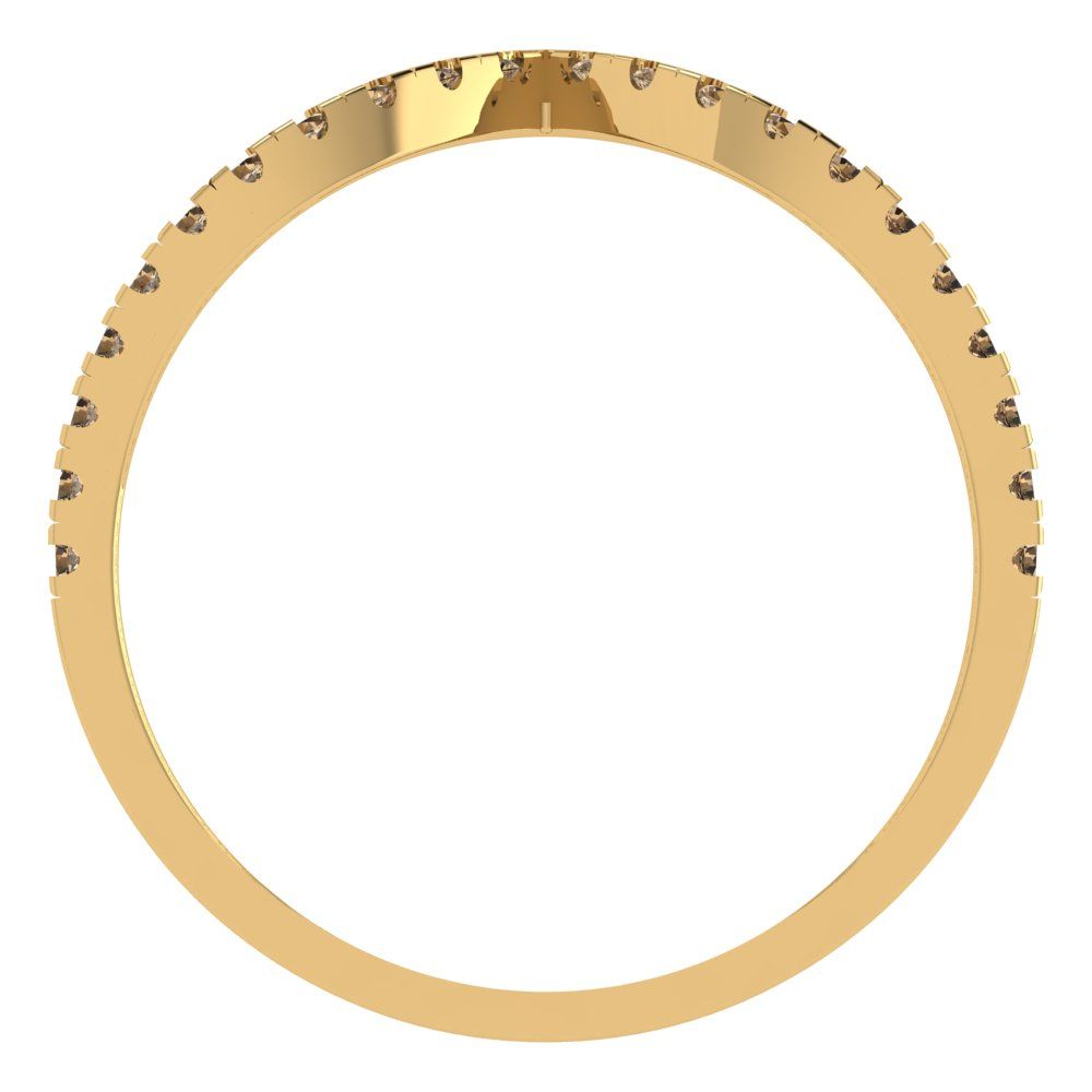 0.1725 cttw Simulated Champagne Diamond Round Cut Yellow Gold Eternity Wedding Band