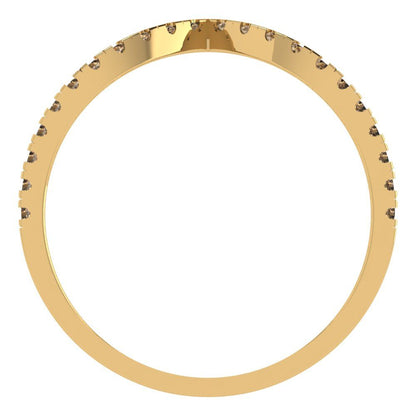 0.1725 cttw Simulated Champagne Diamond Round Cut Yellow Gold Eternity Wedding Band