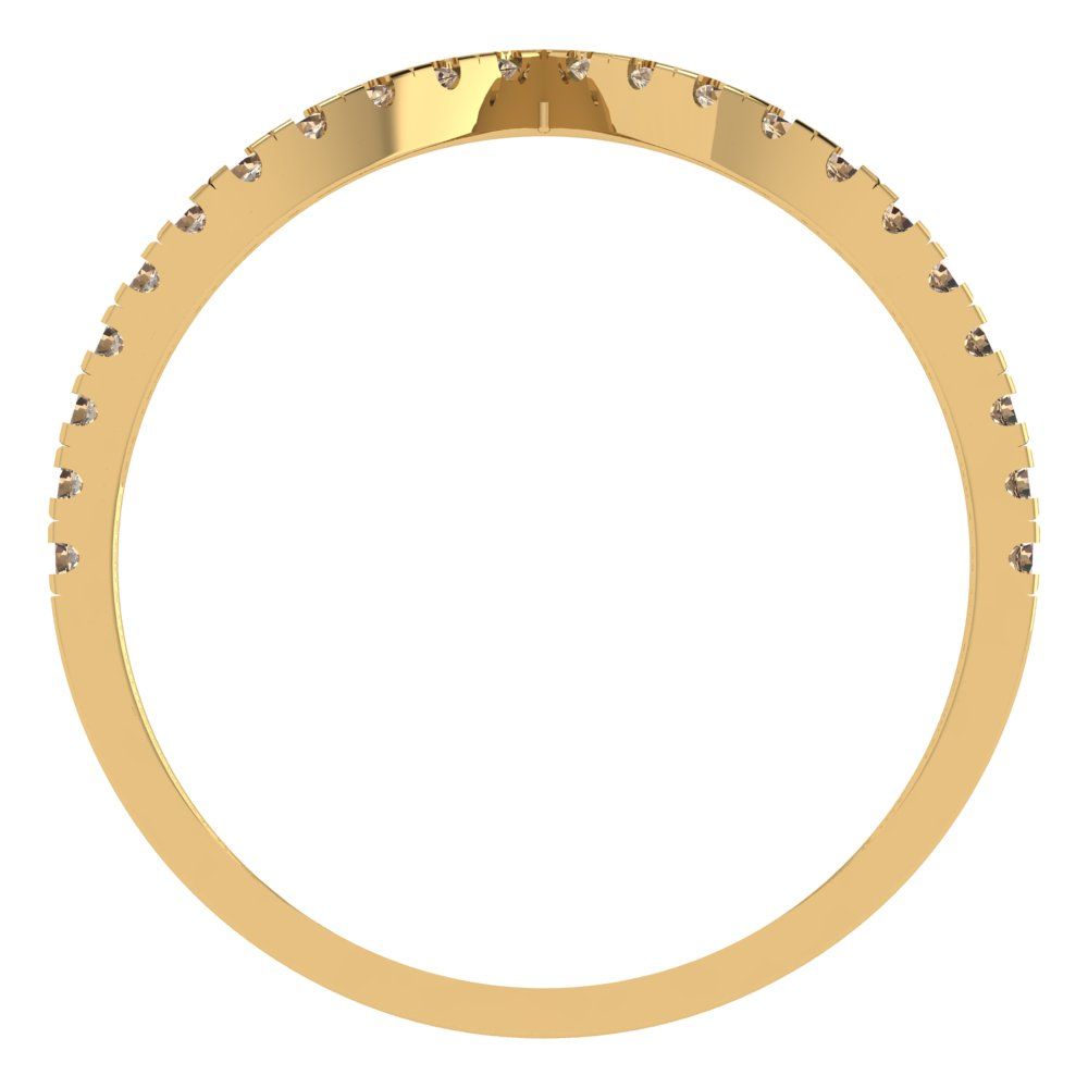 0.1725 cttw Yellow Moissanite Round Cut Yellow Gold Eternity Wedding Band