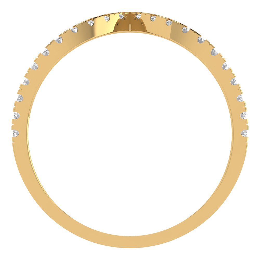 0.1725 cttw White Sapphire Round Cut Yellow Gold Eternity Wedding Band