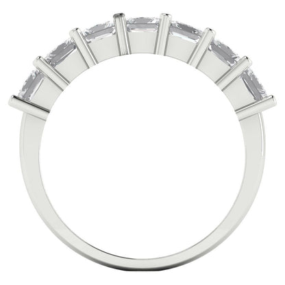 1.75 cttw Simulated Diamond Princess Cut White Gold Eternity Wedding Band