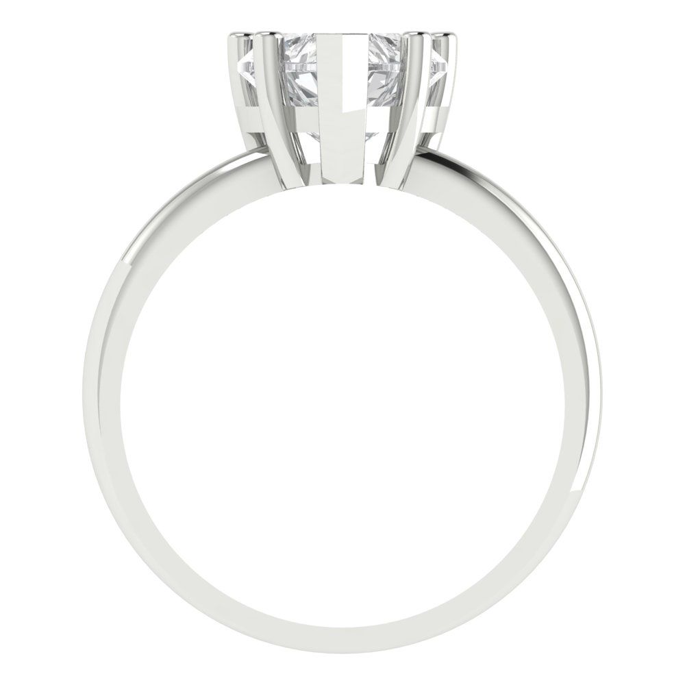 Thin Ring, Thin Rings, Rings Thin, Thin Ring Set, Ring Thin, Rings Thin, 2.0 ct Heart Cut Solitaire Engagement Ring Solid 14k White Gold