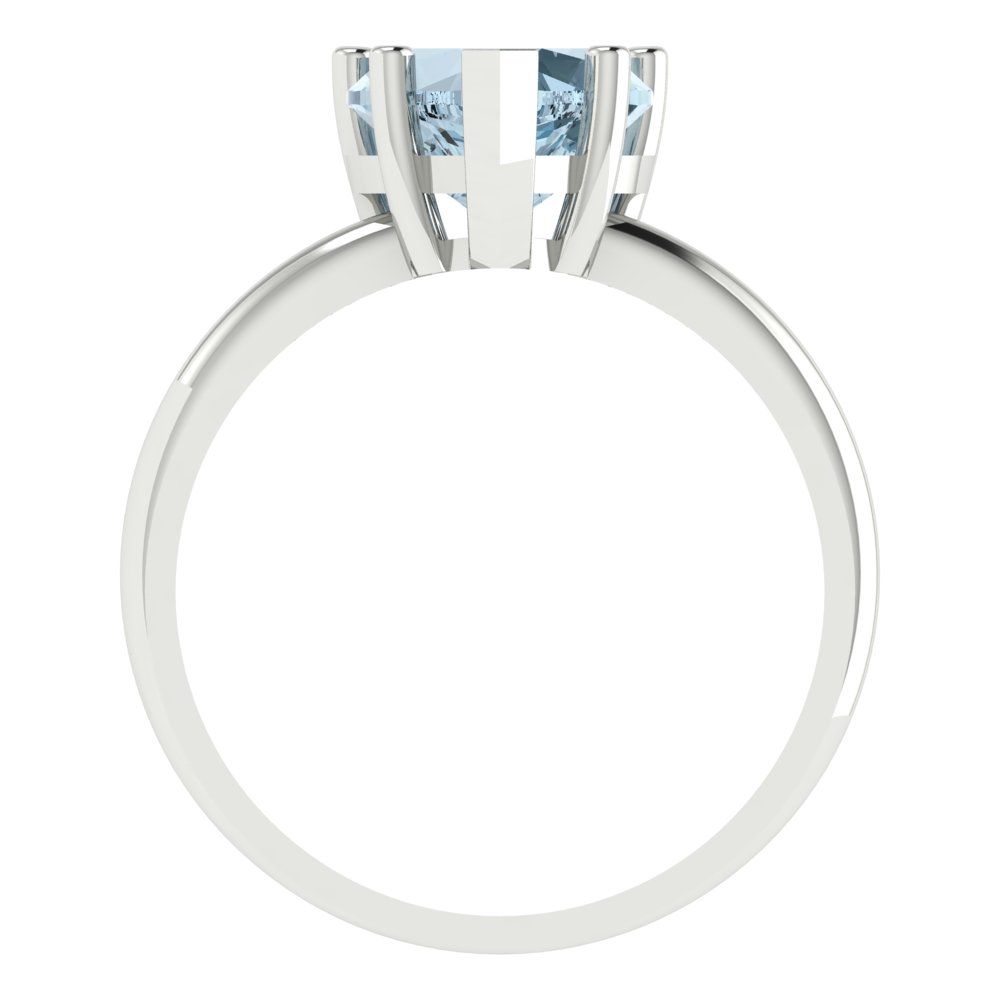 2 cttw Natural Swiss Blue Topaz Solitaire  Engagement Ring - Solid Gold (Heart Cut,8mm)