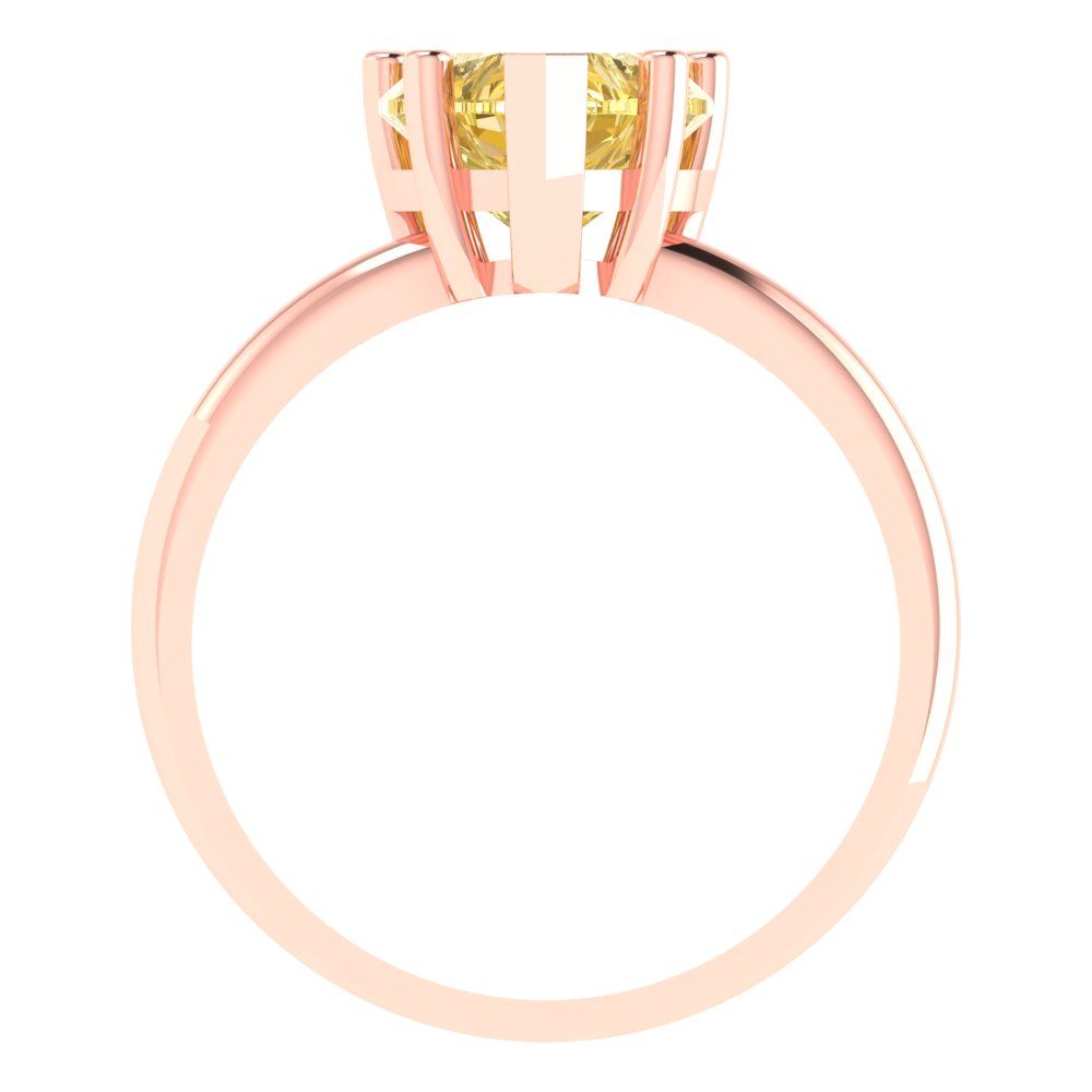 2 cttw Natural Citrine Solitaire  Engagement Ring - Solid Gold (Heart Cut,8mm)