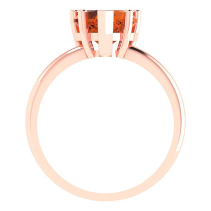 2 cttw Simulated Pink Tourmaline Solitaire  Engagement Ring - Solid Gold (Heart Cut,8mm)