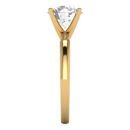 2.0 ct Brilliant Round Cut Natural Diamond Stone Clarity VS1-2 Color G-H Yellow Gold Solitaire Ring