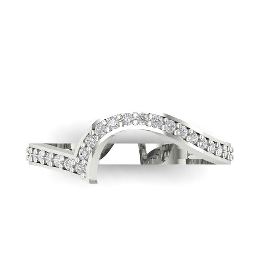 0.165 cttw Simulated Diamond Round Cut White Gold Eternity Wedding Band