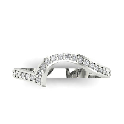 0.165 cttw Moissanite Round Cut White Gold Eternity Wedding Band