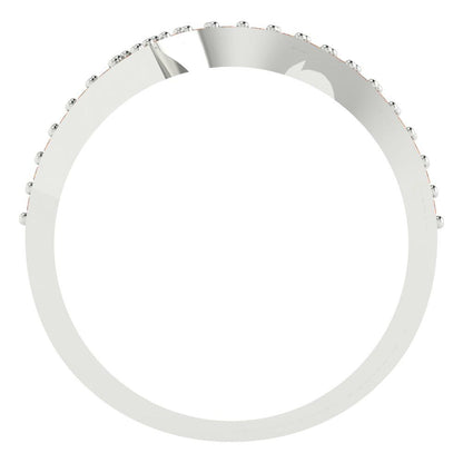 0.165 cttw Simulated Red Diamond Round Cut White Gold Eternity Wedding Band