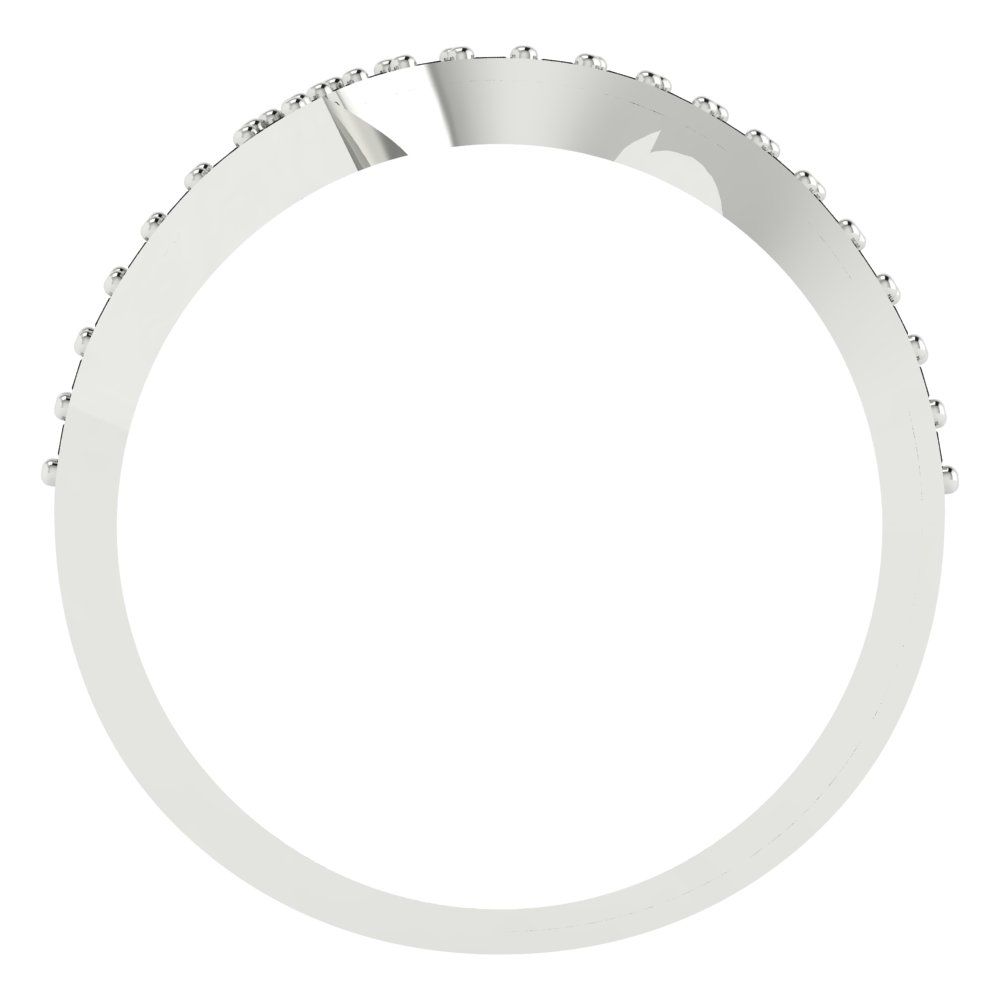 0.165 cttw Natural Onyx Round Cut White Gold Eternity Wedding Band