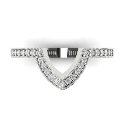 0.1875 cttw Moissanite Round Cut White Gold Eternity Wedding Band