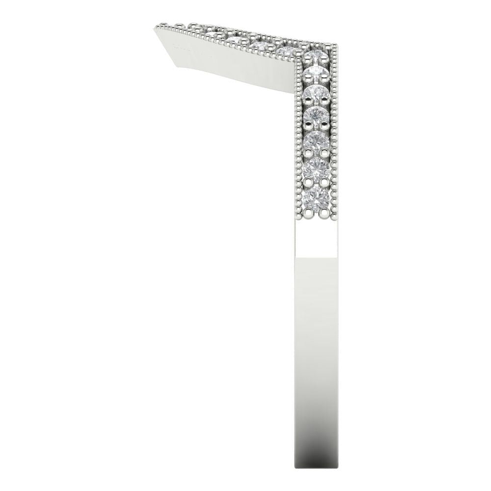 0.1875 cttw Moissanite Round Cut White Gold Eternity Wedding Band