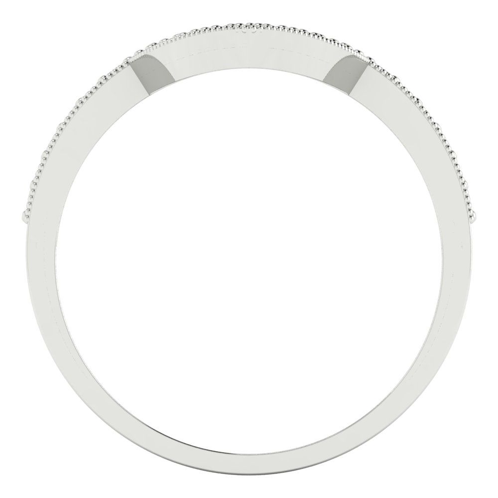 0.1875 cttw Simulated Alexandrite Round Cut White Gold Eternity Wedding Band