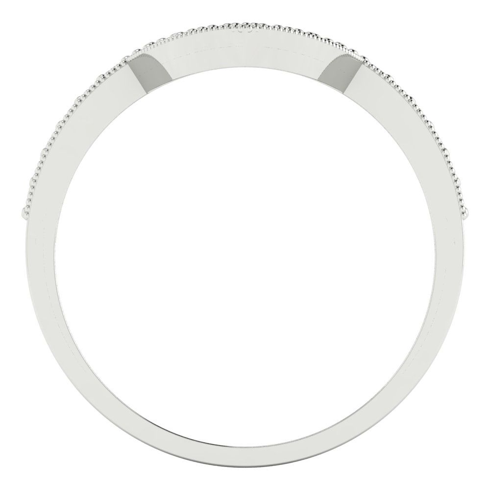 0.1875 cttw Natural Garnet Round Cut White Gold Eternity Wedding Band