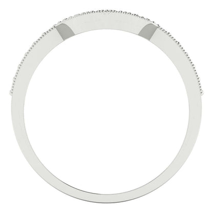 0.1875 cttw Natural Garnet Round Cut White Gold Eternity Wedding Band
