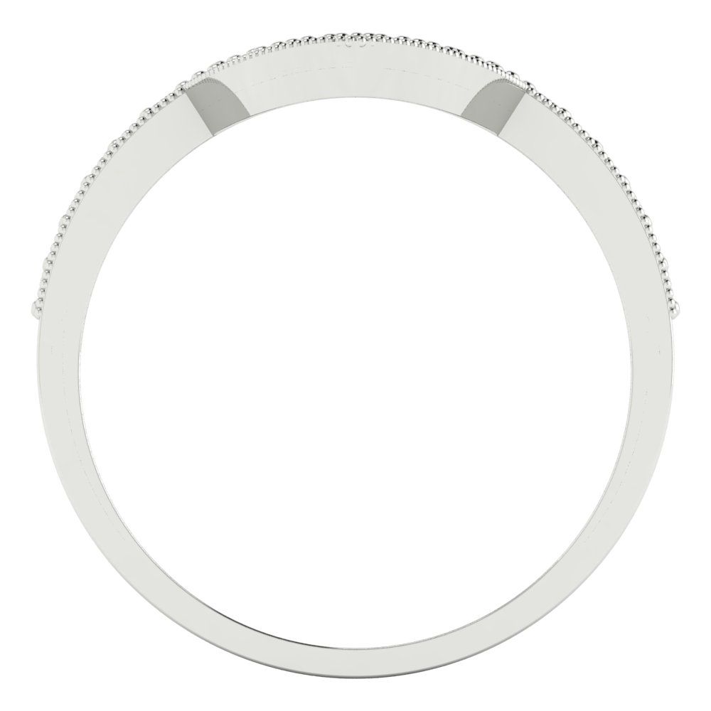 0.1875 cttw Simulated Champagne Diamond Round Cut White Gold Eternity Wedding Band