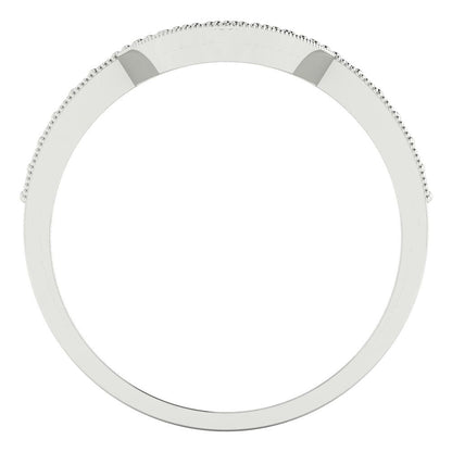 0.1875 cttw Simulated Blue Sapphire Round Cut White Gold Eternity Wedding Band