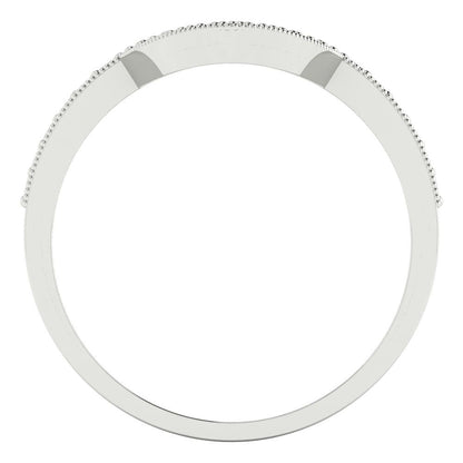 0.1875 cttw Simulated Emerald Round Cut White Gold Eternity Wedding Band