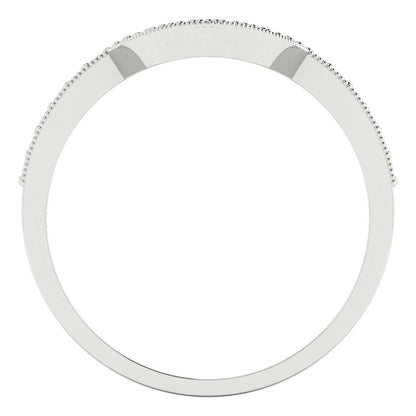 0.1875 cttw Simulated Yellow Diamond Round Cut White Gold Eternity Wedding Band