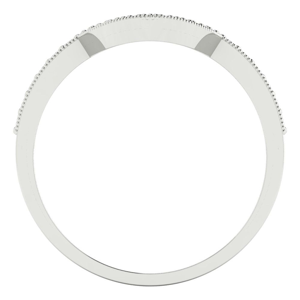 0.1875 cttw Moissanite Round Cut White Gold Eternity Wedding Band