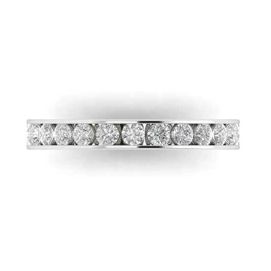 0.39 cttw Simulated Diamond Round Cut White Gold Eternity Wedding Band
