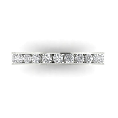 0.39 cttw Moissanite Round Cut White Gold Eternity Wedding Band
