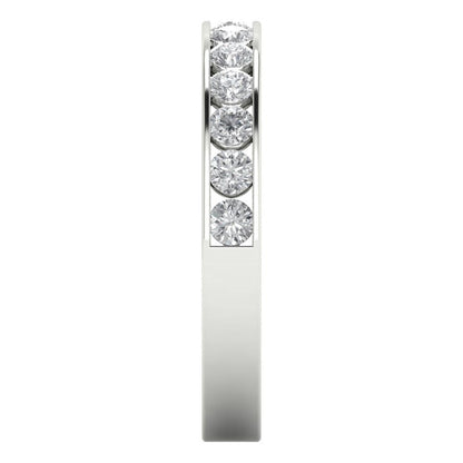 0.39 cttw Moissanite Round Cut White Gold Eternity Wedding Band