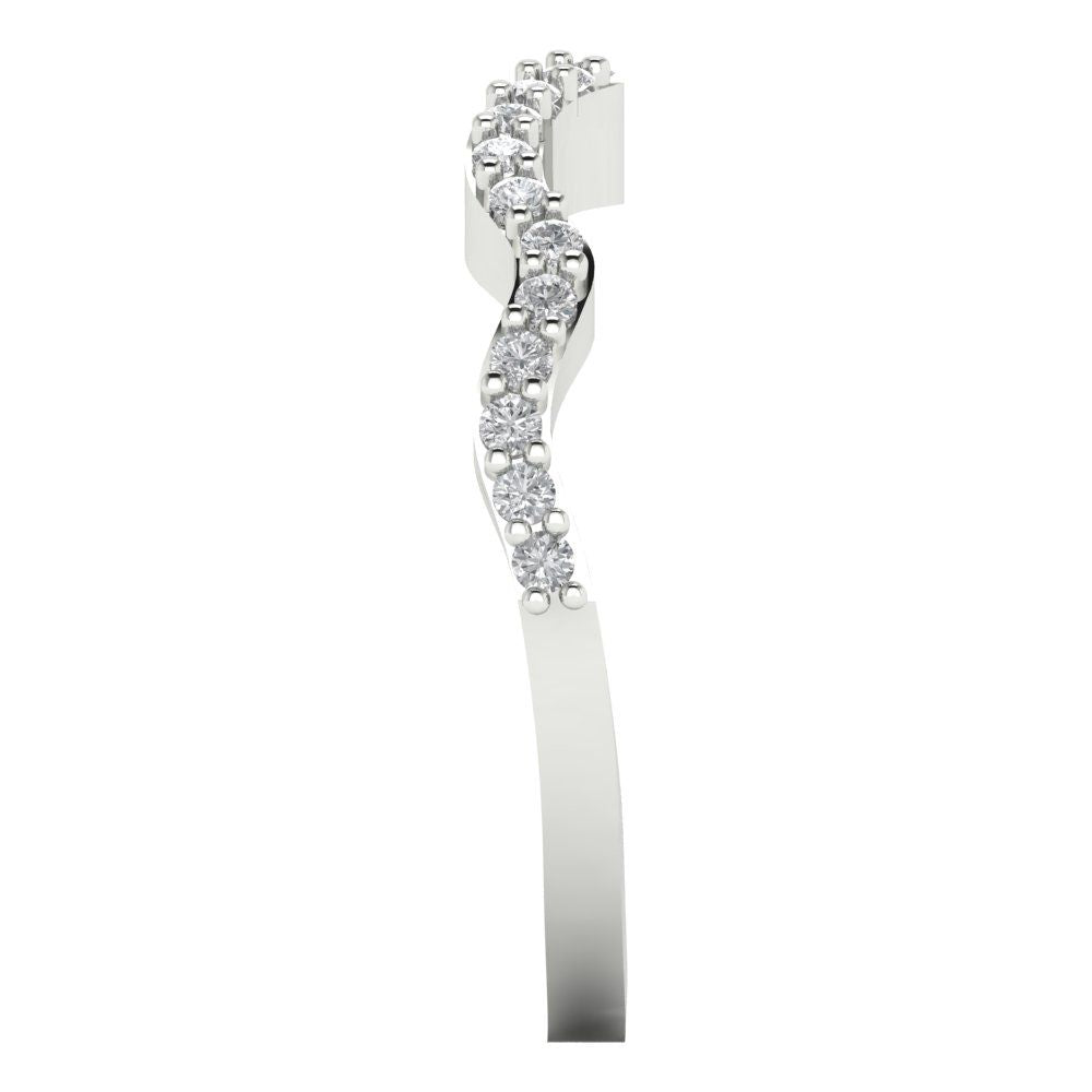 0.23 cttw Simulated Diamond Round Cut White Gold Eternity Wedding Band