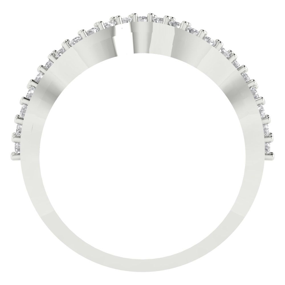 0.23 cttw White Sapphire Round Cut White Gold Eternity Wedding Band