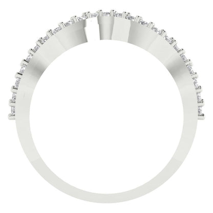 0.23 cttw Moissanite Round Cut White Gold Eternity Wedding Band