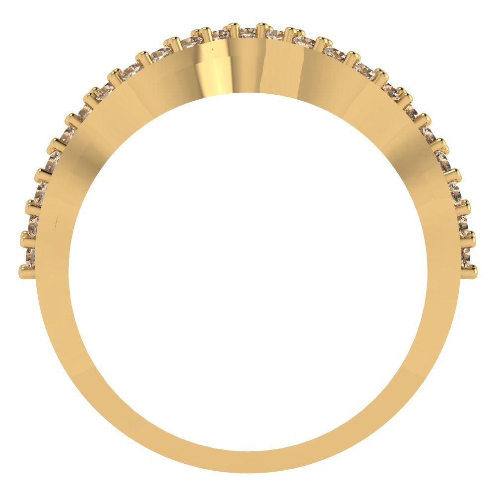 0.23 cttw Yellow Moissanite Round Cut Yellow Gold Eternity Wedding Band