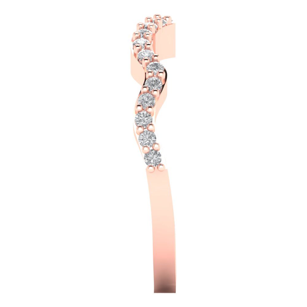 0.23 cttw White Sapphire Round Cut Rose Gold Eternity Wedding Band