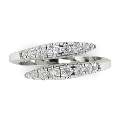 0.235 cttw White Sapphire Round Cut White Gold Eternity Wedding Band