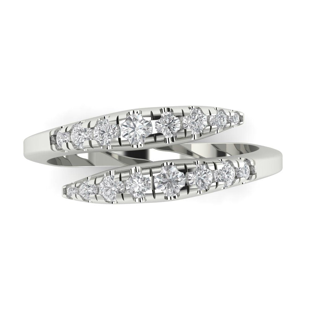 0.235 cttw Moissanite Round Cut White Gold Eternity Wedding Band
