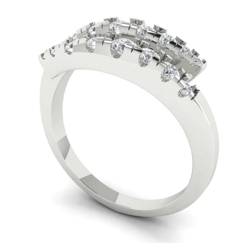 0.235 cttw White Sapphire Round Cut White Gold Eternity Wedding Band