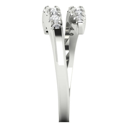 0.235 cttw White Sapphire Round Cut White Gold Eternity Wedding Band