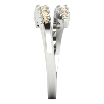 0.235 cttw Natural Morganite Round Cut White Gold Eternity Wedding Band